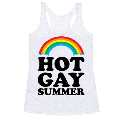 Hot Gay Summer Parody Racerback Tank