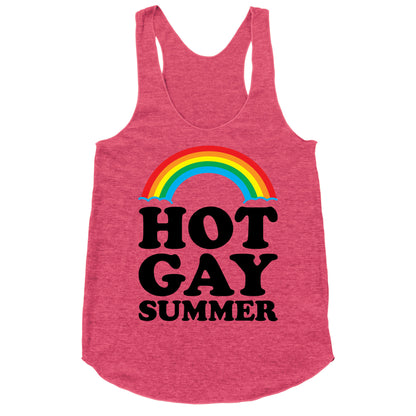 Hot Gay Summer Parody Racerback Tank