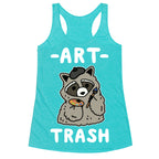Art Trash Raccoon Racerback Tank