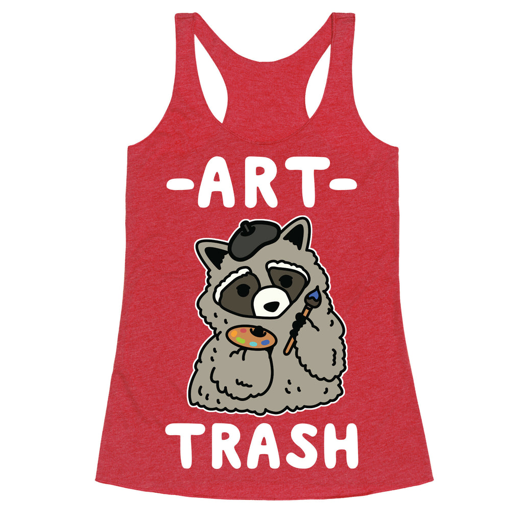 Art Trash Raccoon Racerback Tank