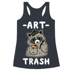 Art Trash Raccoon Racerback Tank