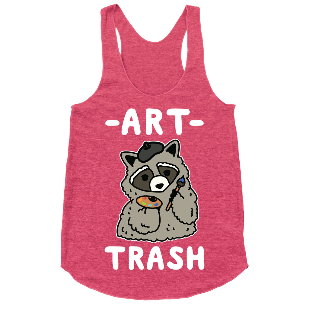 Art Trash Raccoon Racerback Tank