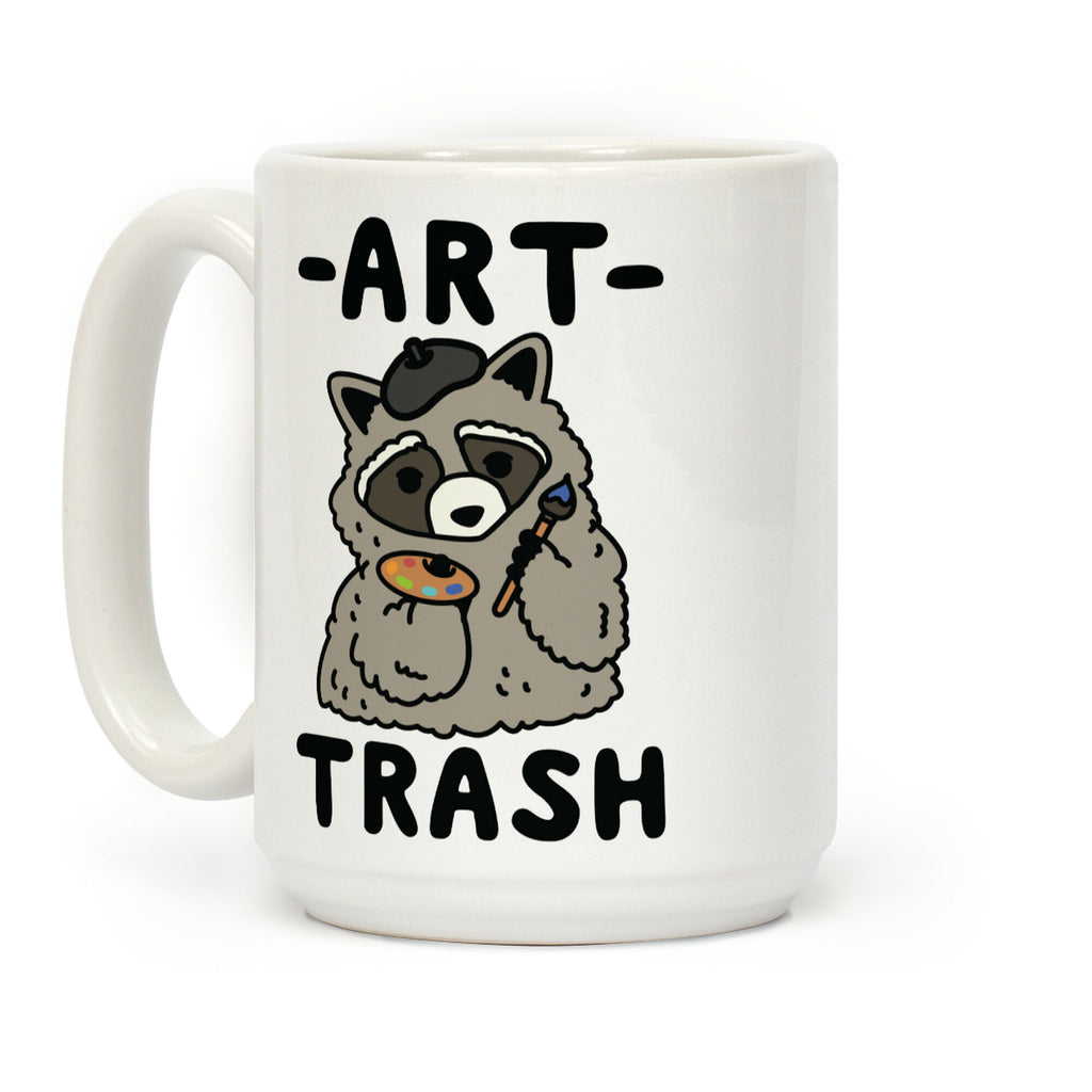 Art Trash Raccoon Coffee Mug