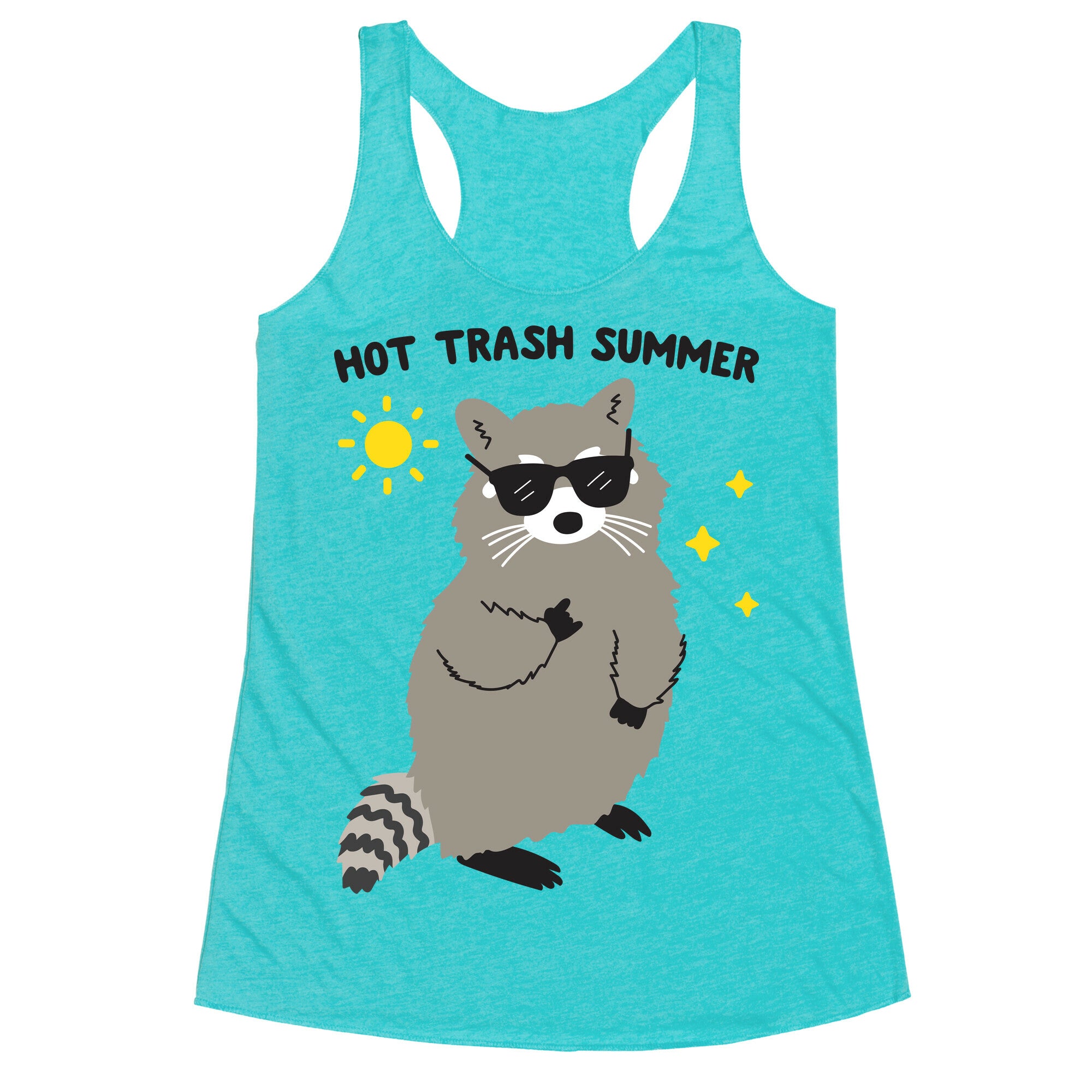 Hot Trash Summer - Raccoon Racerback Tank