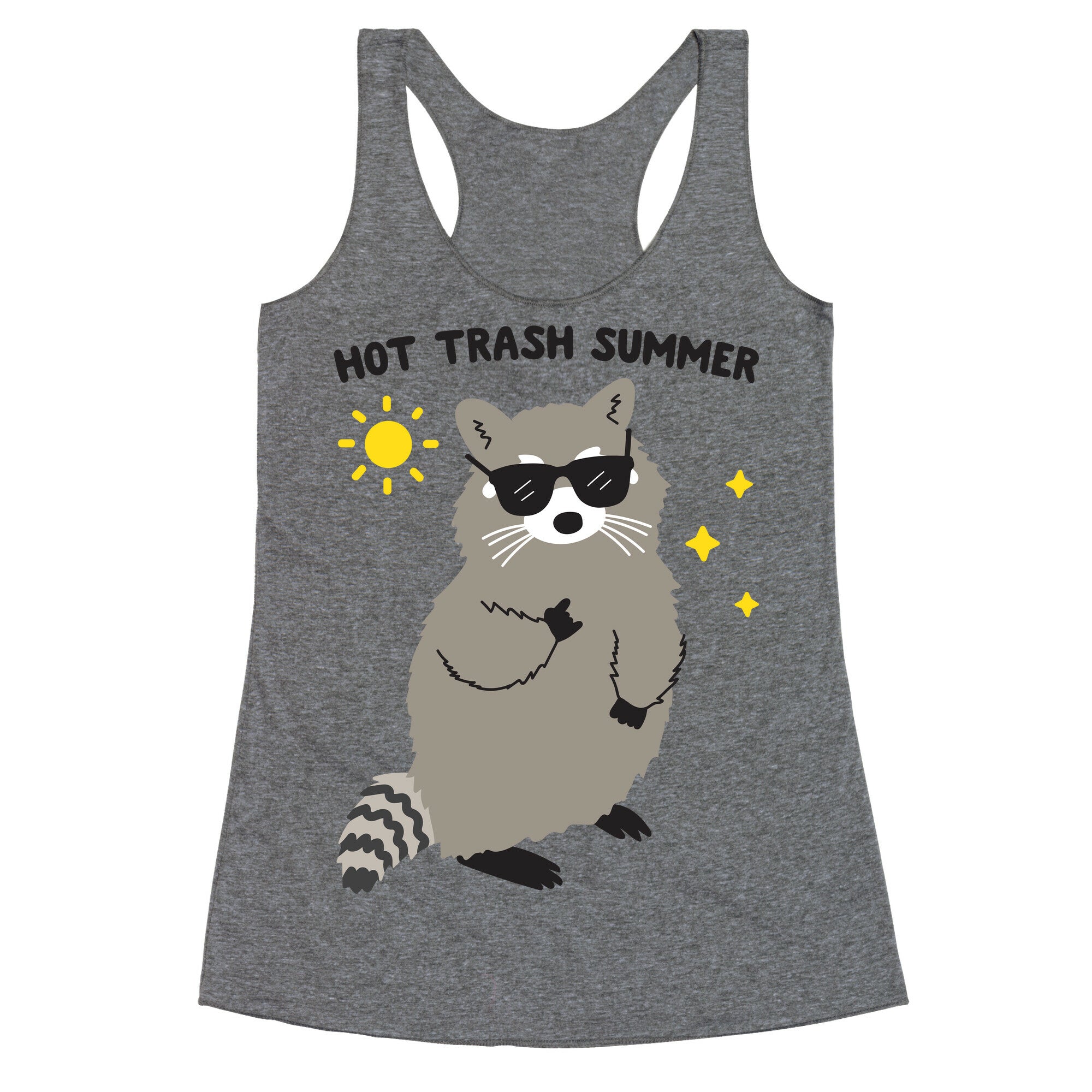 Hot Trash Summer - Raccoon Racerback Tank