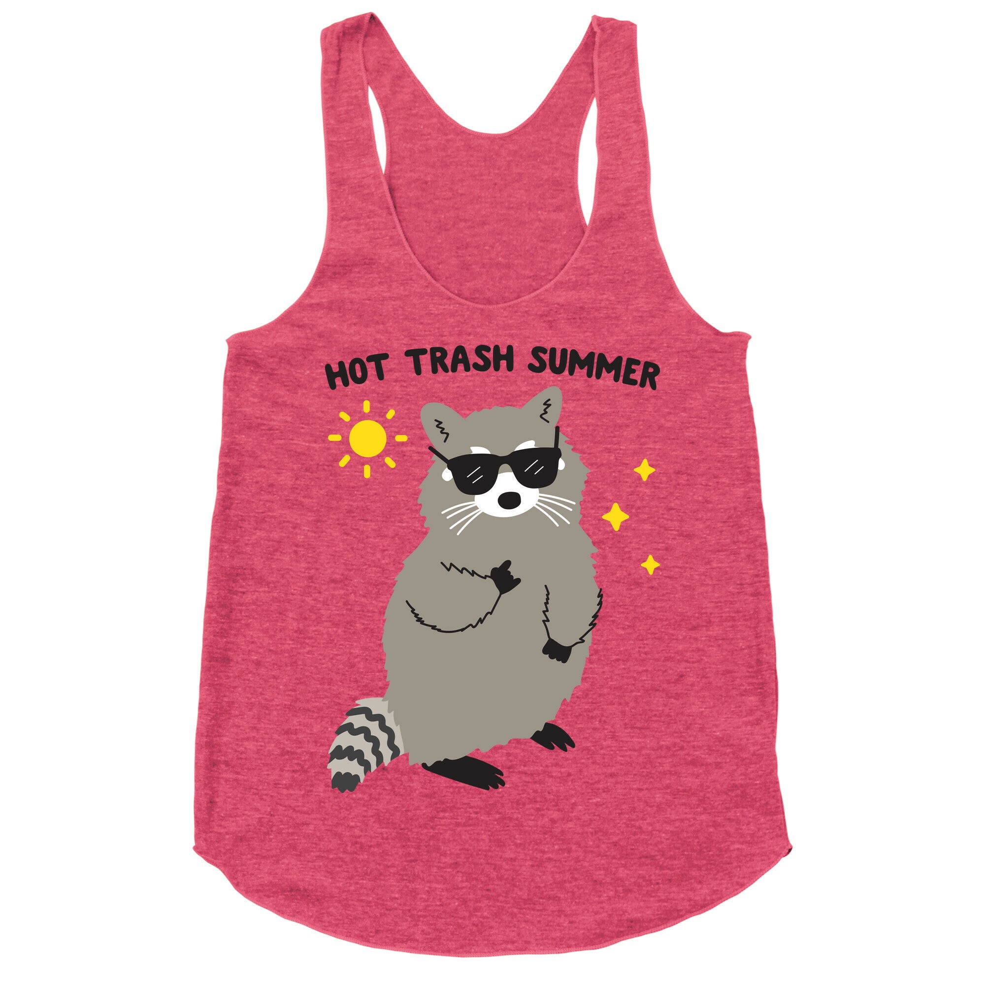 Hot Trash Summer - Raccoon Racerback Tank