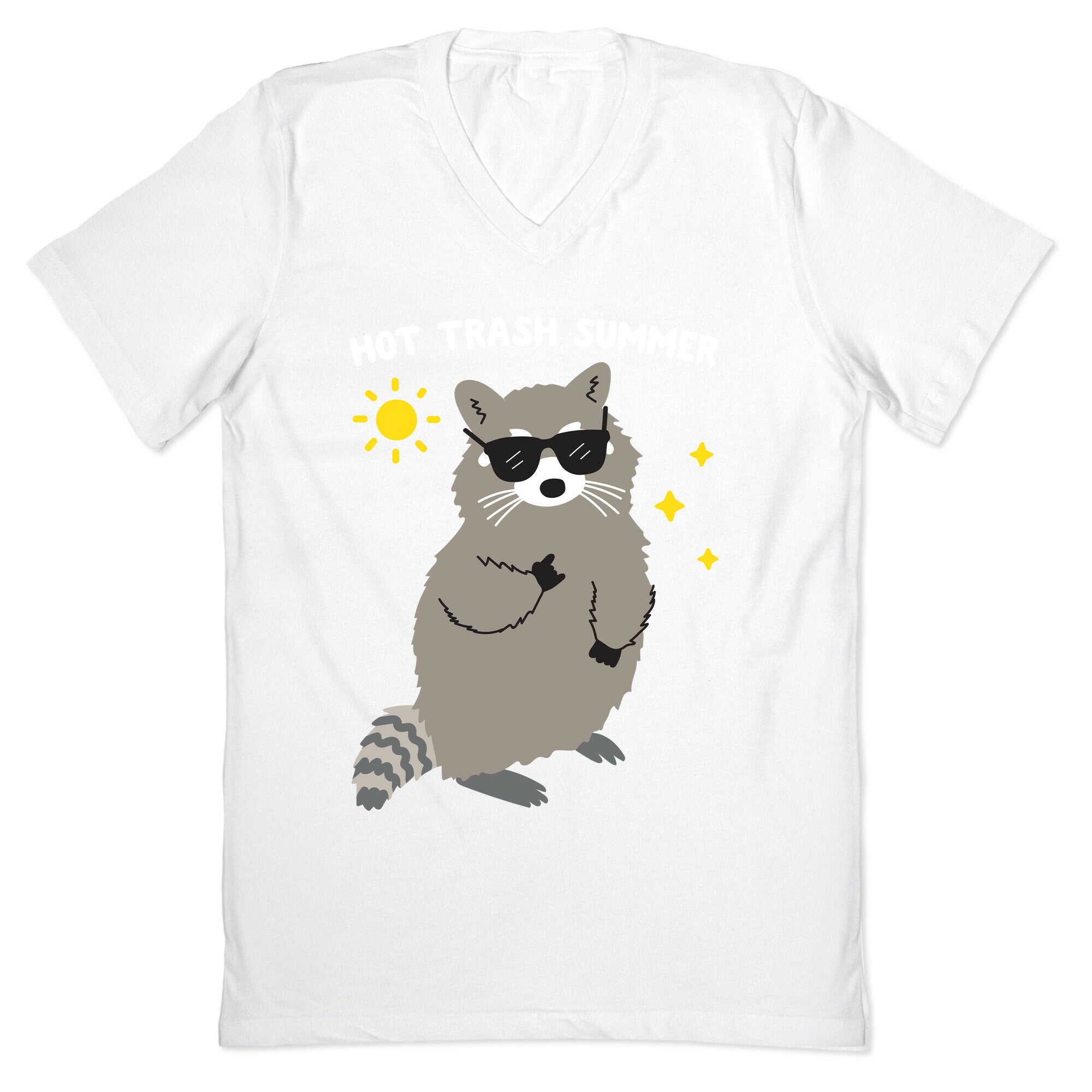 Hot Trash Summer - Raccoon V-Neck