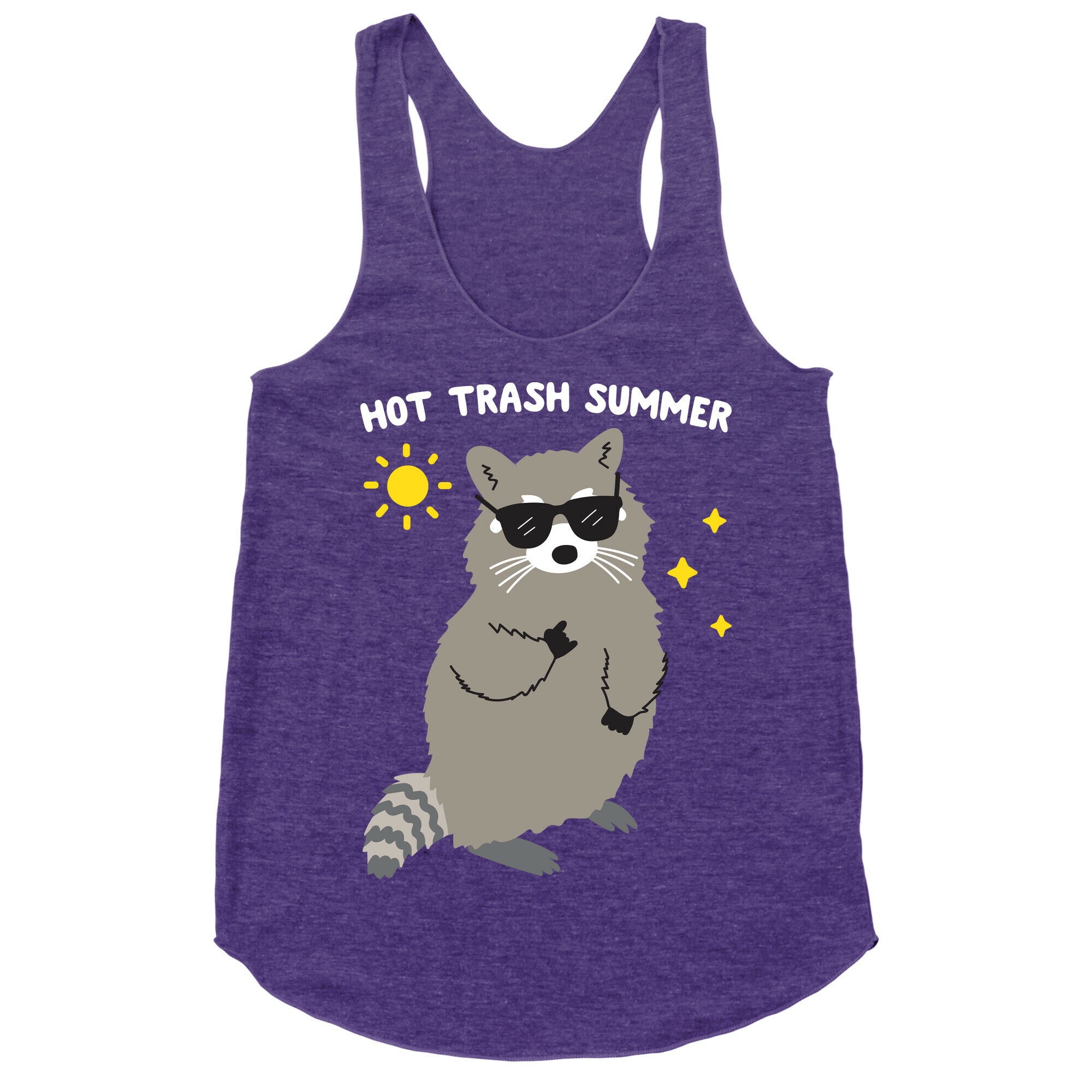 Hot Trash Summer - Raccoon Racerback Tank