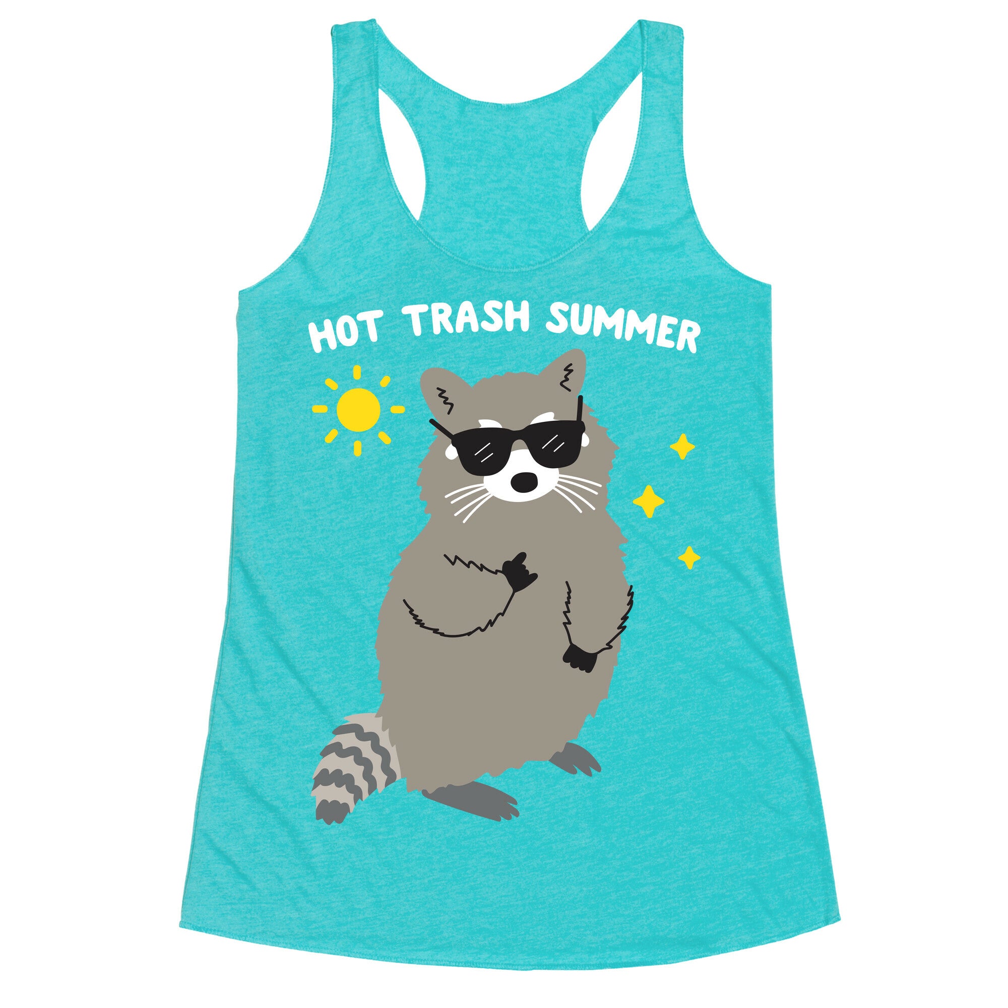 Hot Trash Summer - Raccoon Racerback Tank