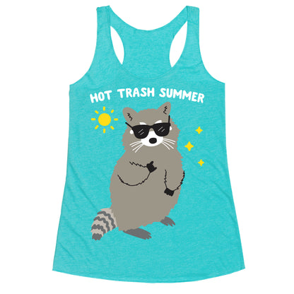 Hot Trash Summer - Raccoon Racerback Tank