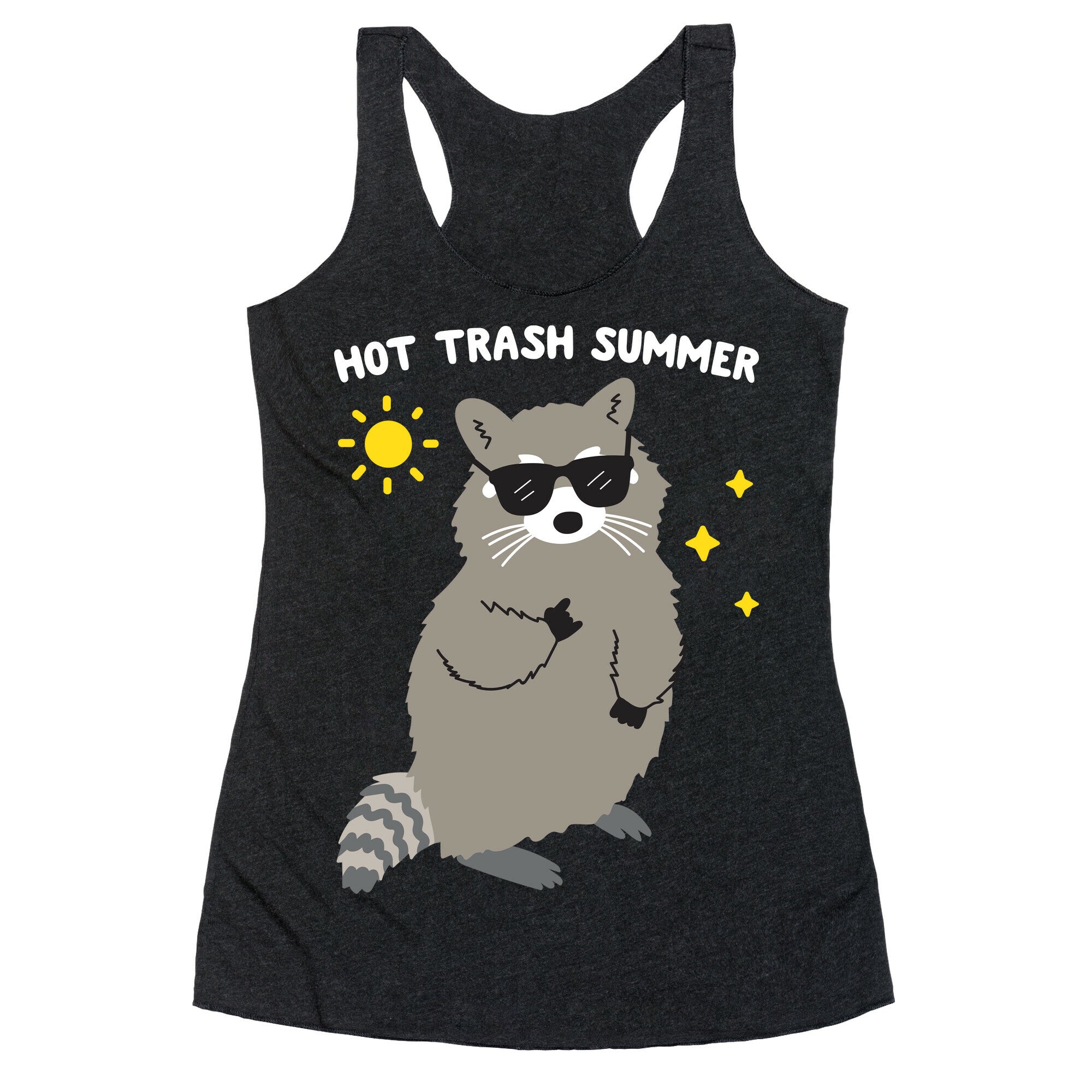 Hot Trash Summer - Raccoon Racerback Tank
