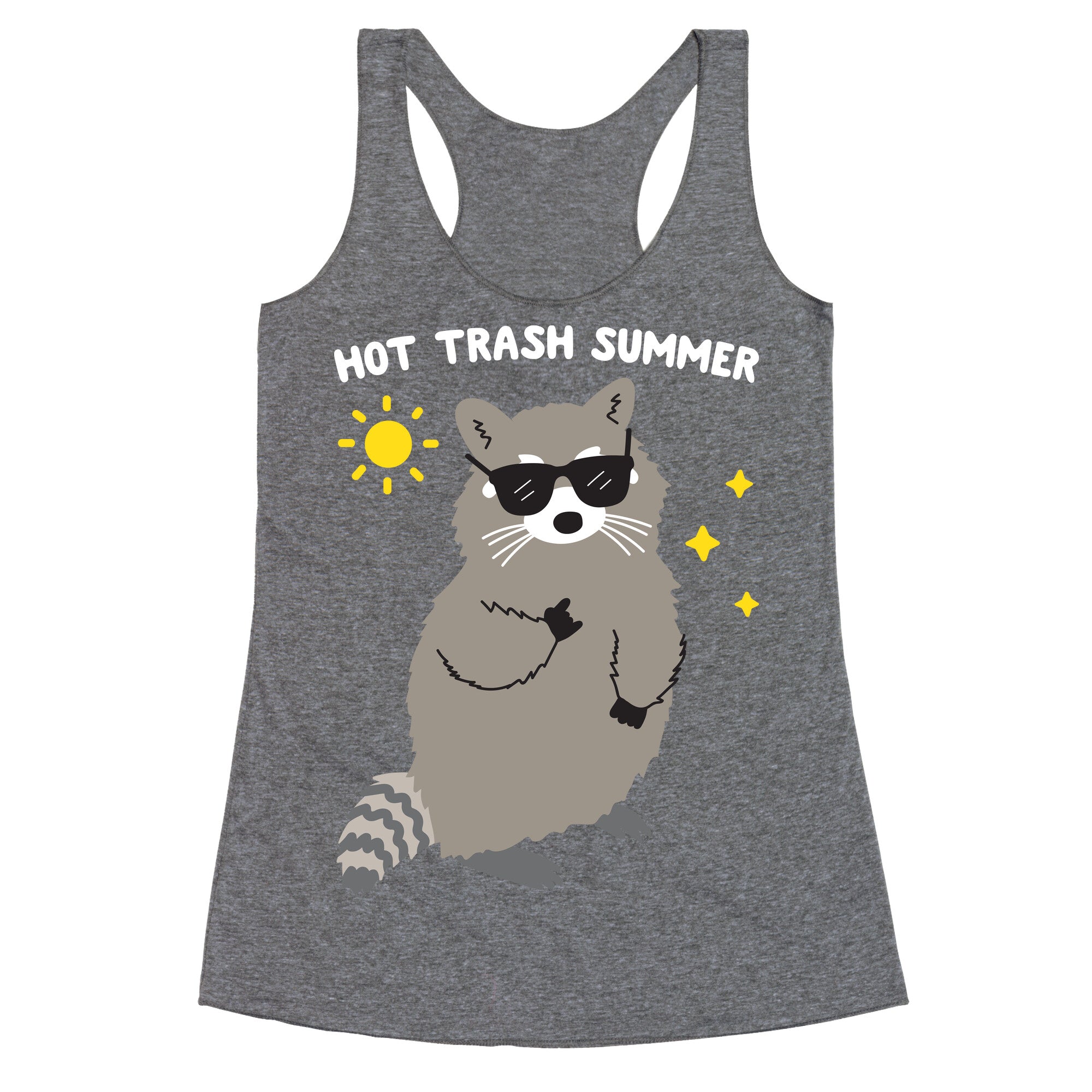 Hot Trash Summer - Raccoon Racerback Tank