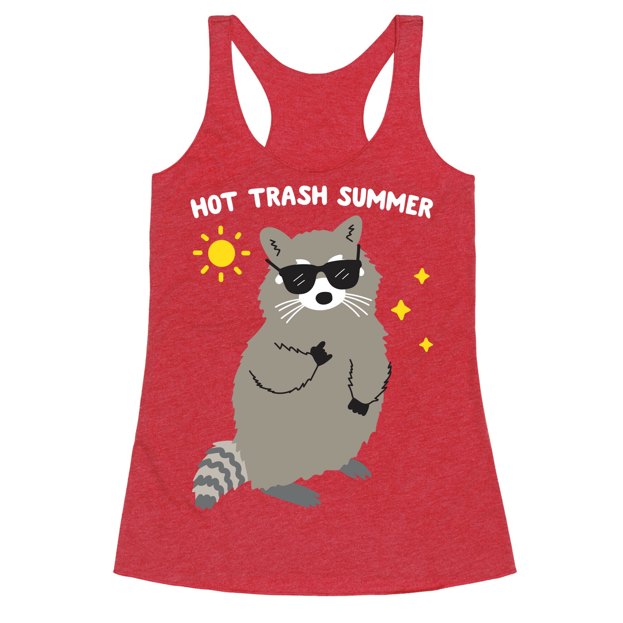 Hot Trash Summer - Raccoon Racerback Tank
