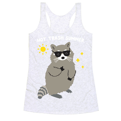 Hot Trash Summer - Raccoon Racerback Tank