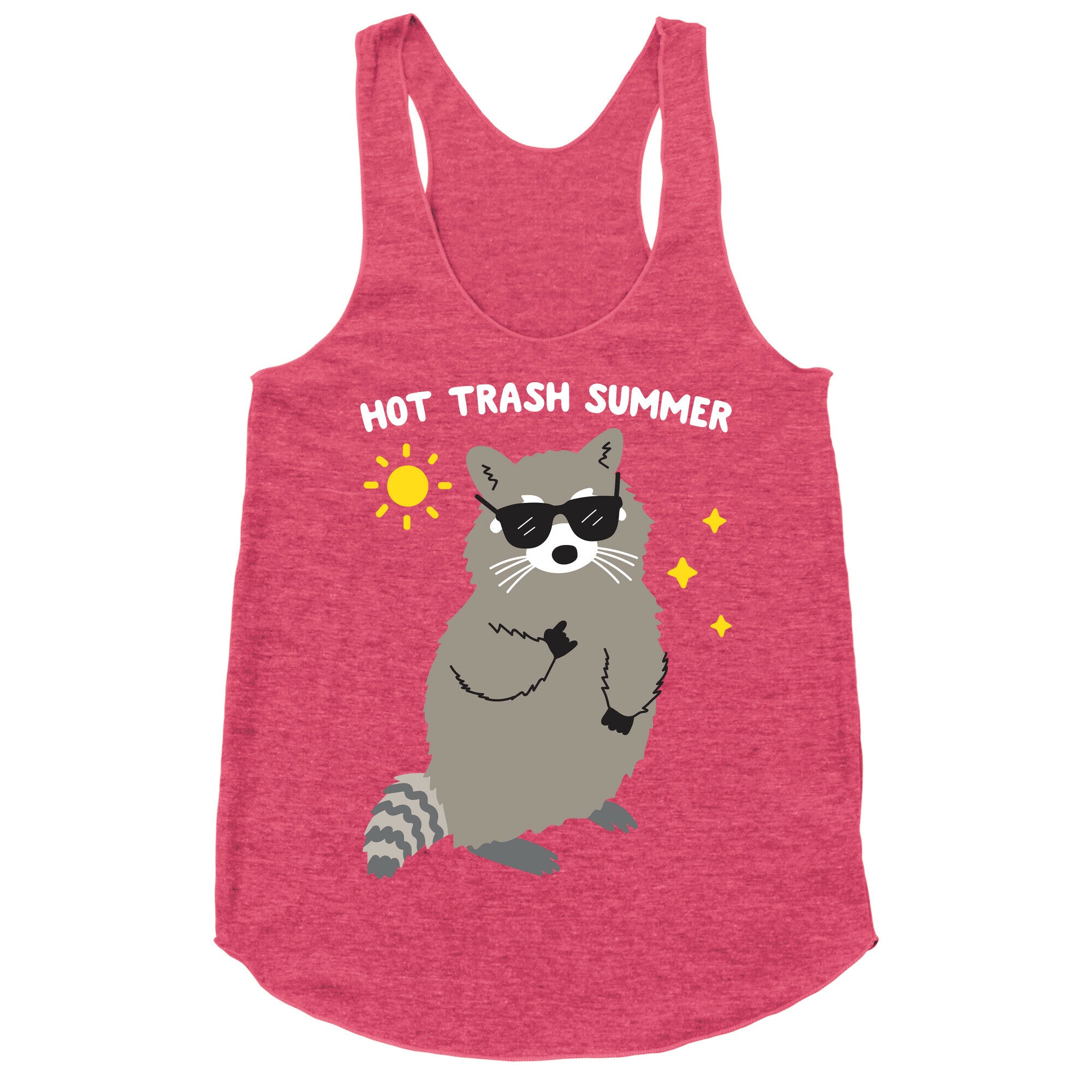 Hot Trash Summer - Raccoon Racerback Tank