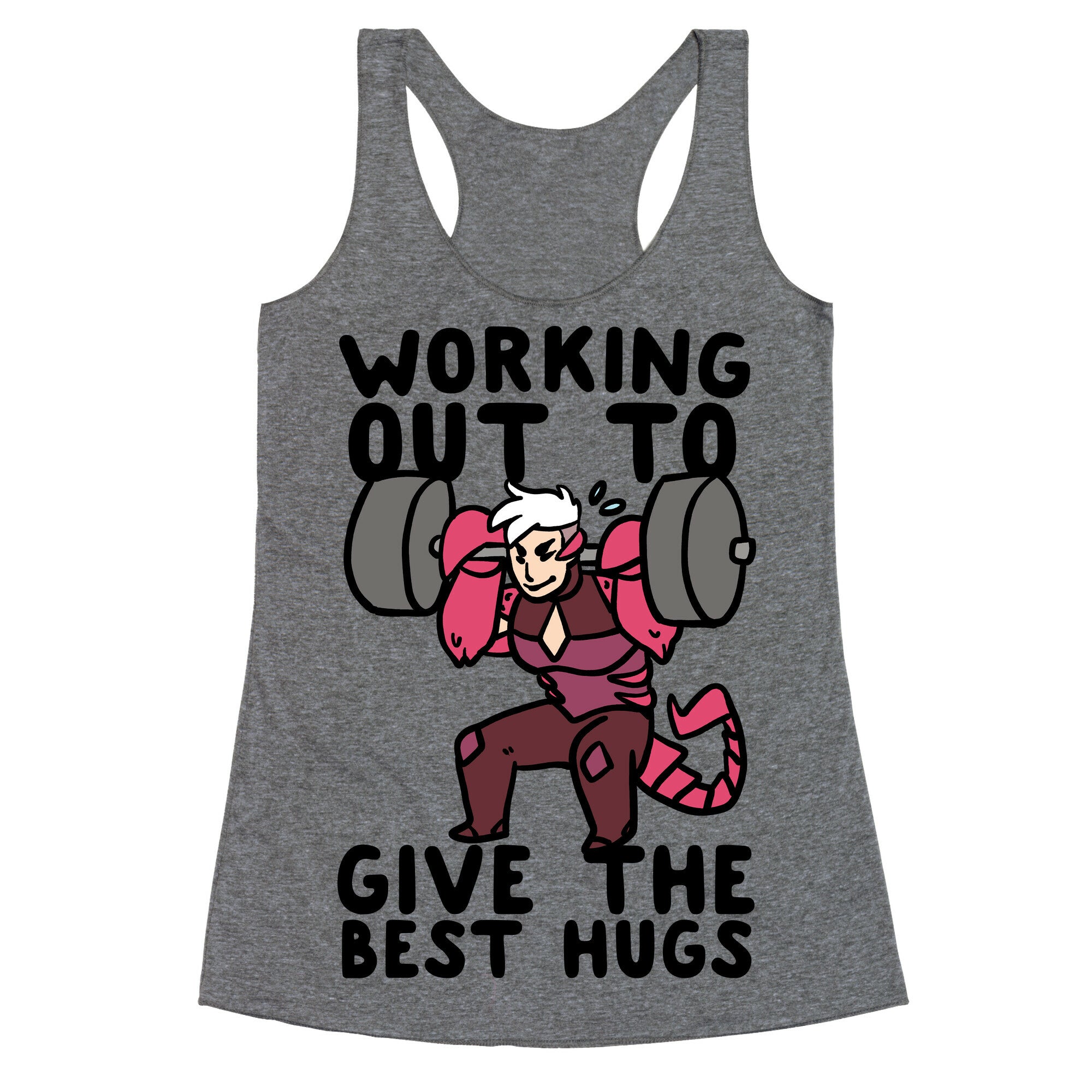 Working Out to Give the Best Hugs - Scorpia Racerback Tank