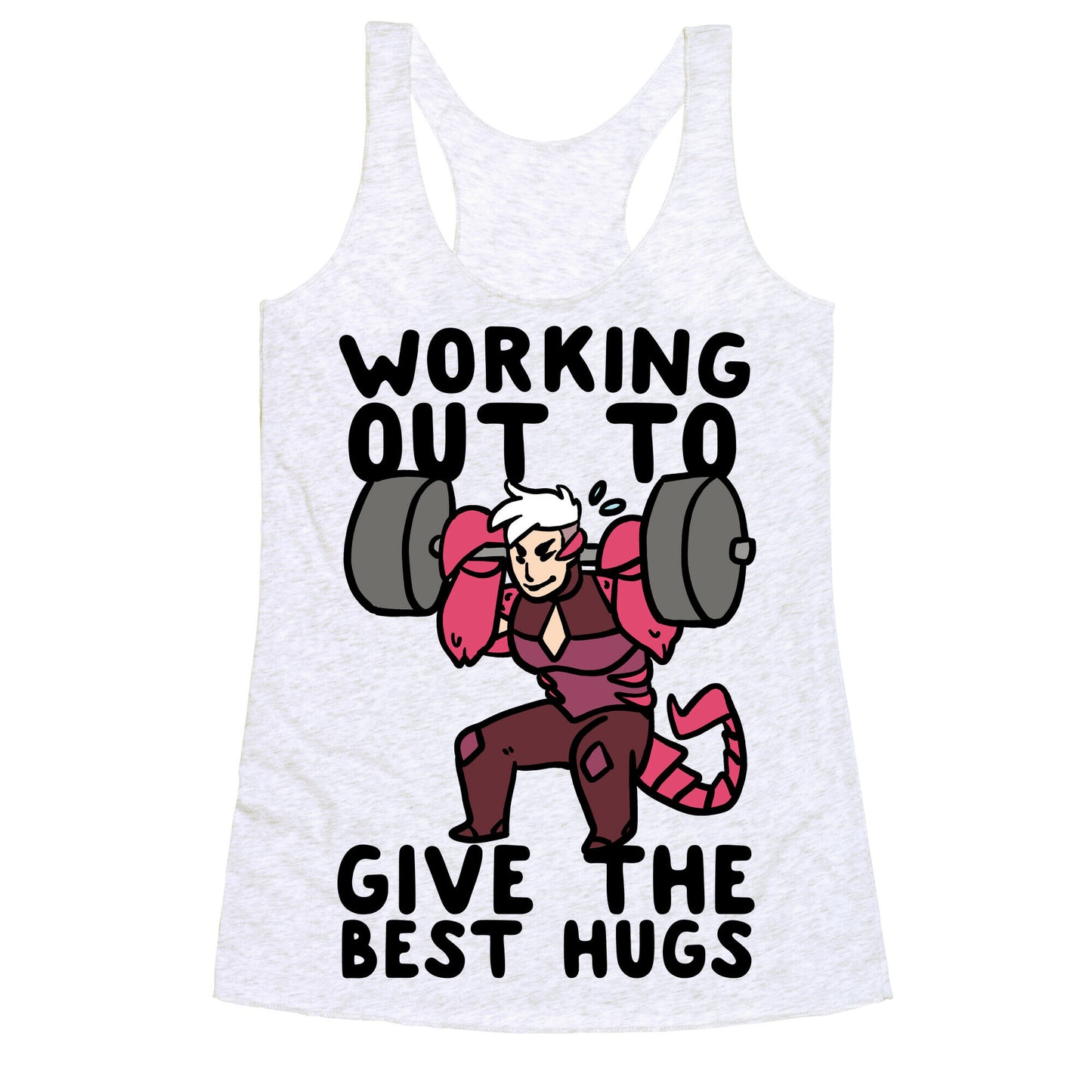 Working Out to Give the Best Hugs - Scorpia Racerback Tank