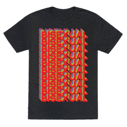 Bisexual Retro Rainbow Unisex Triblend Tee
