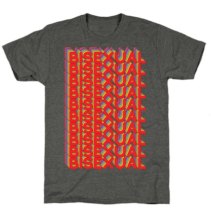 Bisexual Retro Rainbow Unisex Triblend Tee