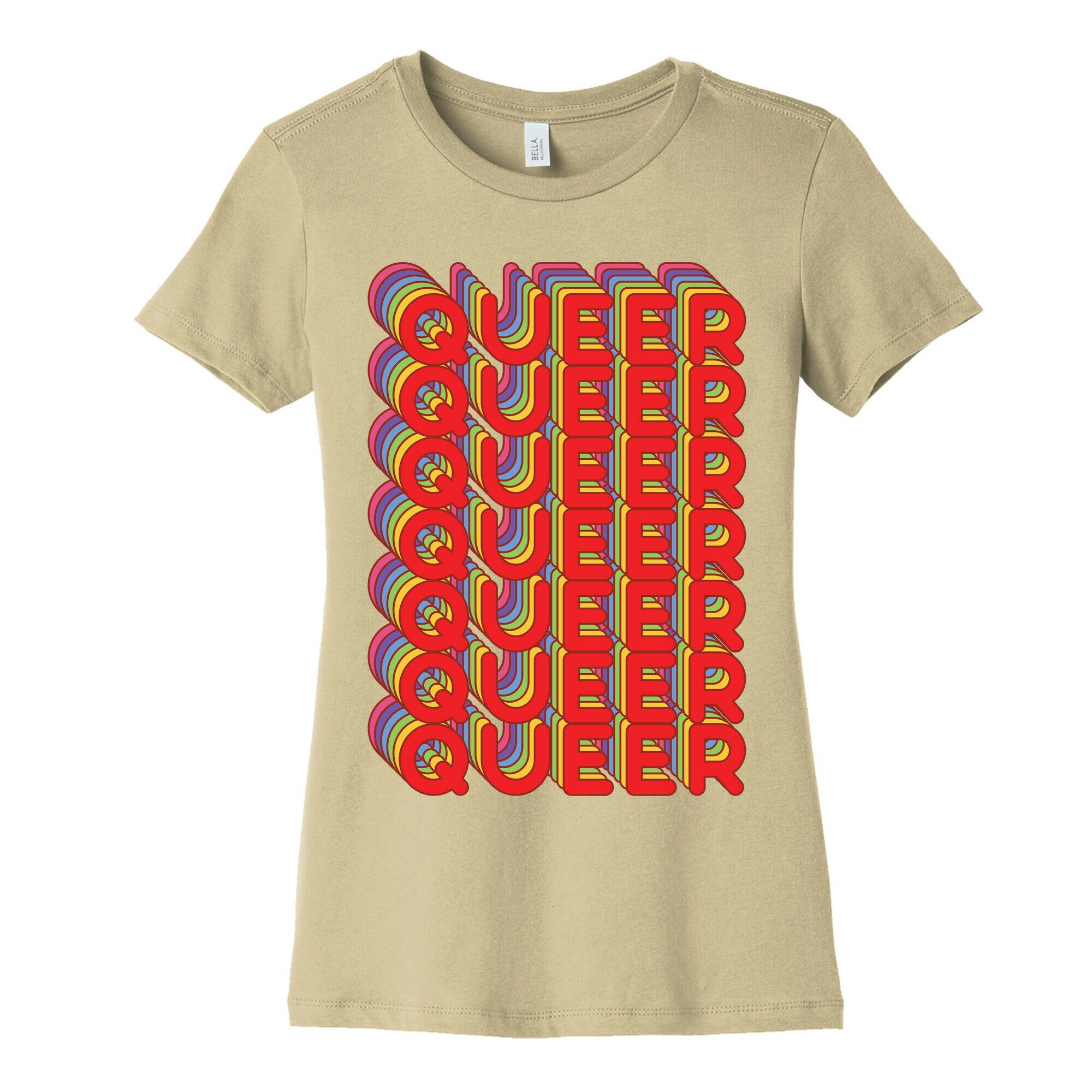 Queer Retro Rainbow Women's Cotton Tee