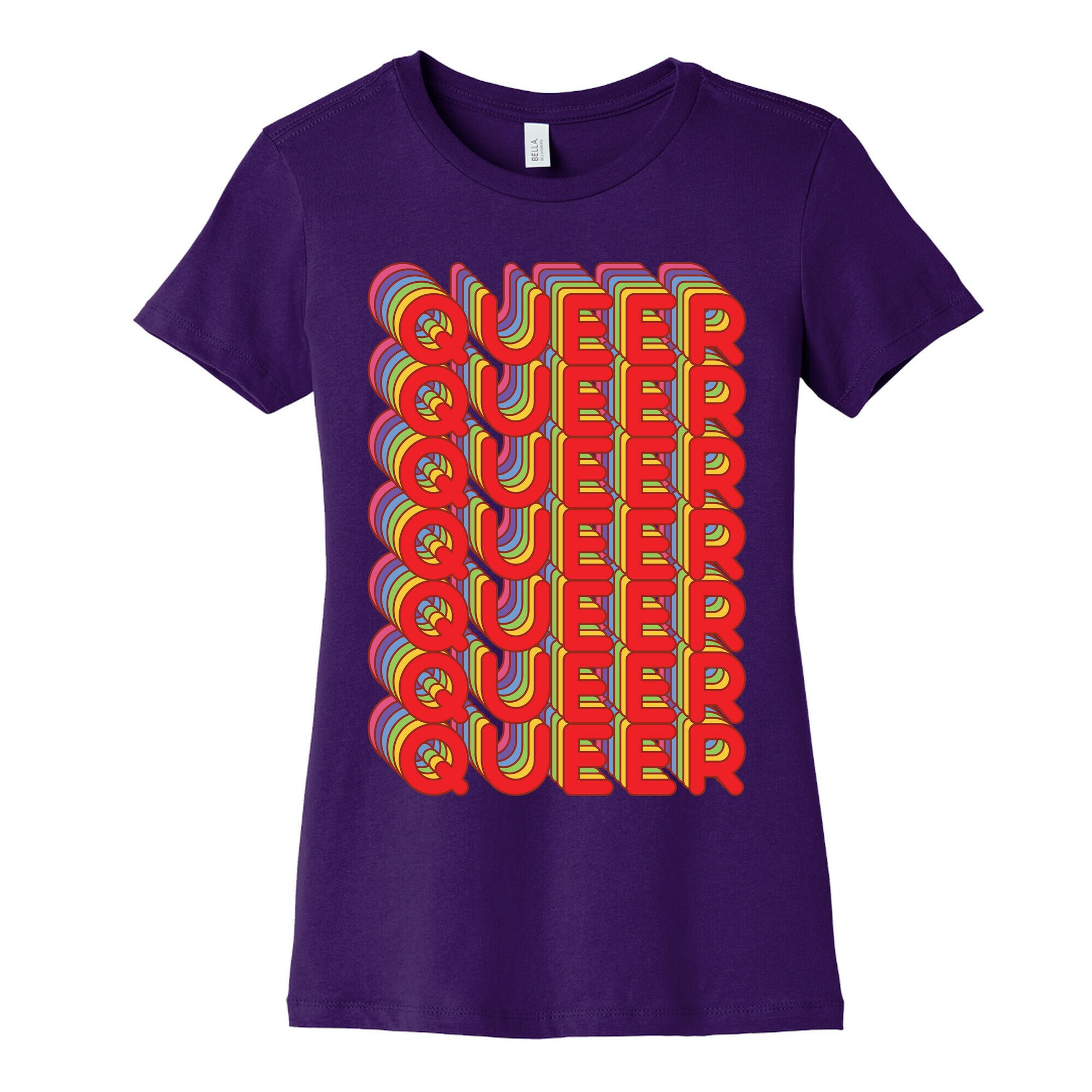 Queer Retro Rainbow Women's Cotton Tee