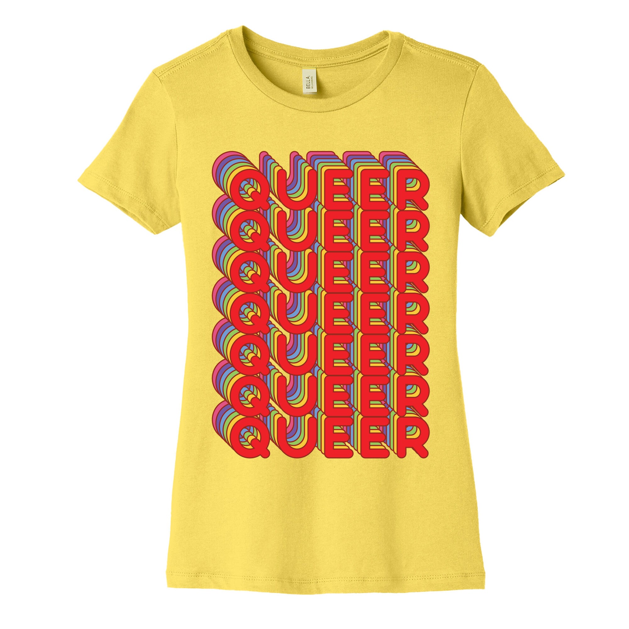 Queer Retro Rainbow Women's Cotton Tee