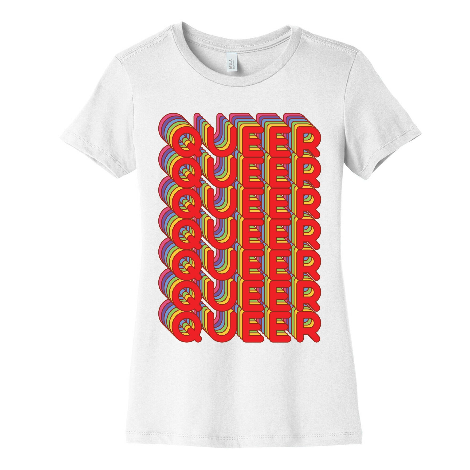 Queer Retro Rainbow Women's Cotton Tee