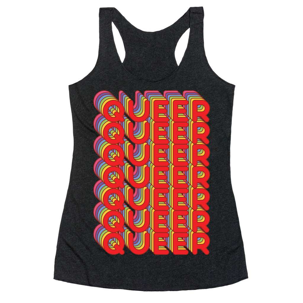 Queer Retro Rainbow Racerback Tank