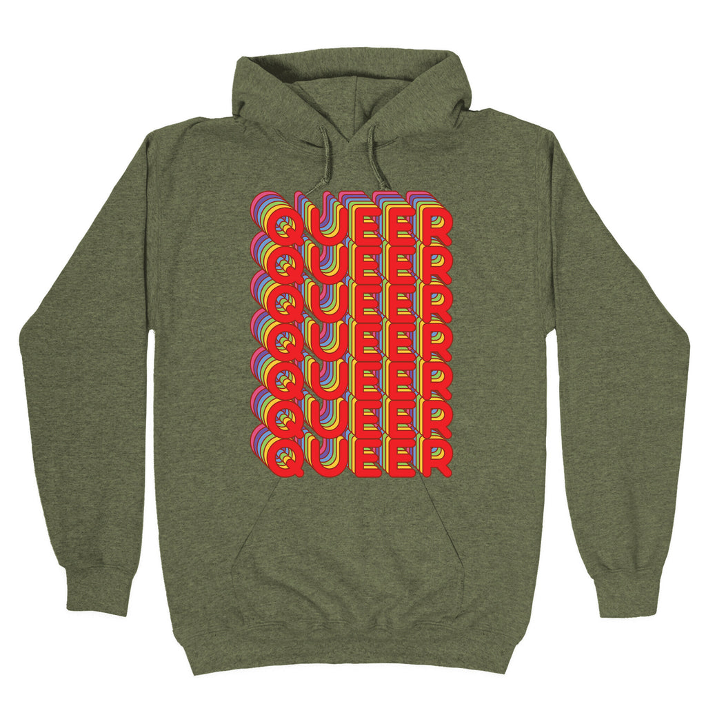 Queer Retro Rainbow Hoodie