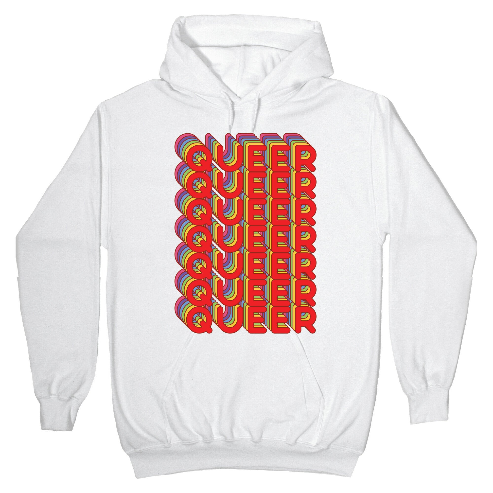 Queer Retro Rainbow Hoodie