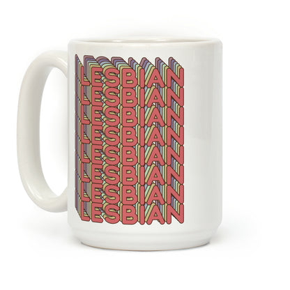 Lesbian Retro Rainbow Coffee Mug