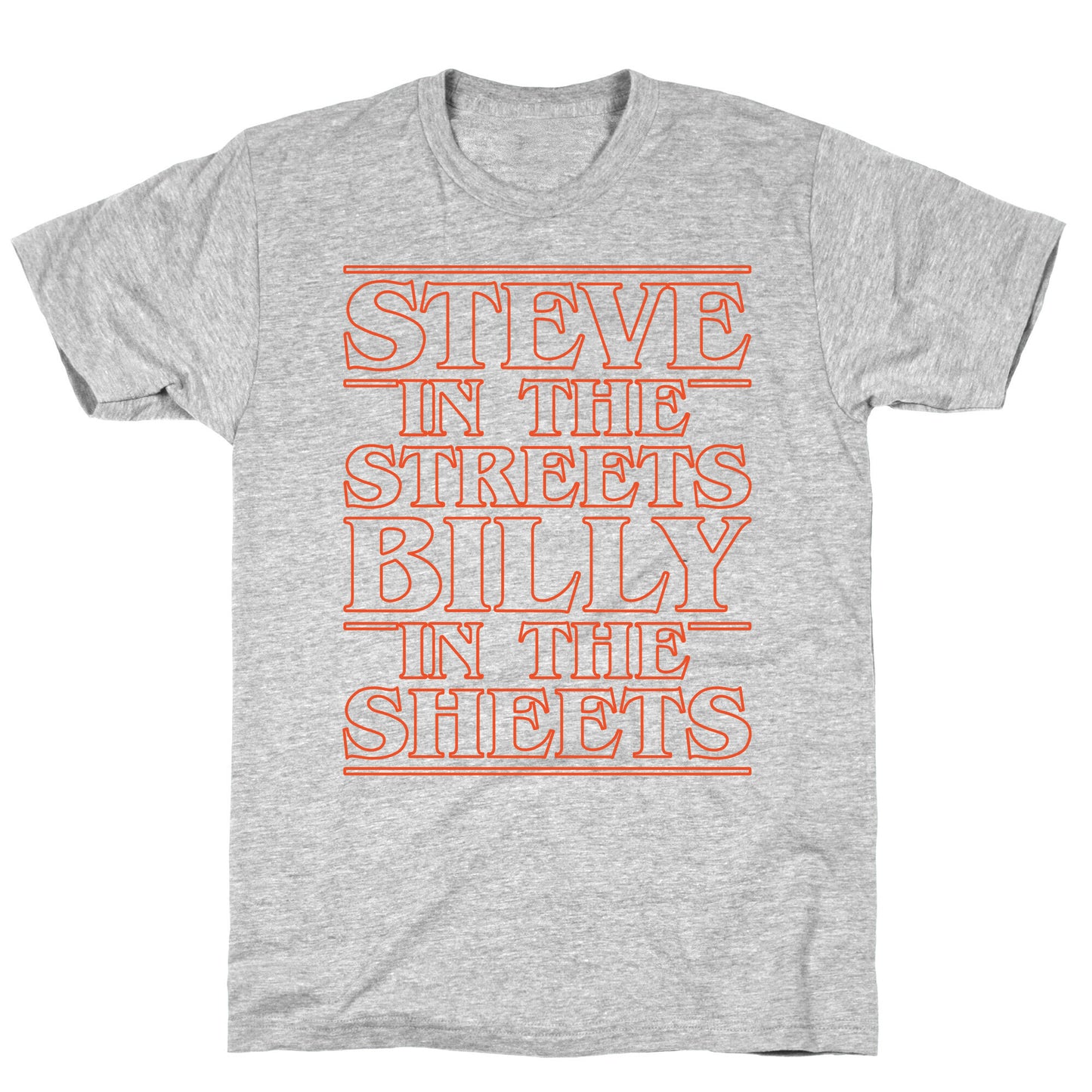 Steve In The Streets Billy In The Sheets Parody White Print T-Shirt