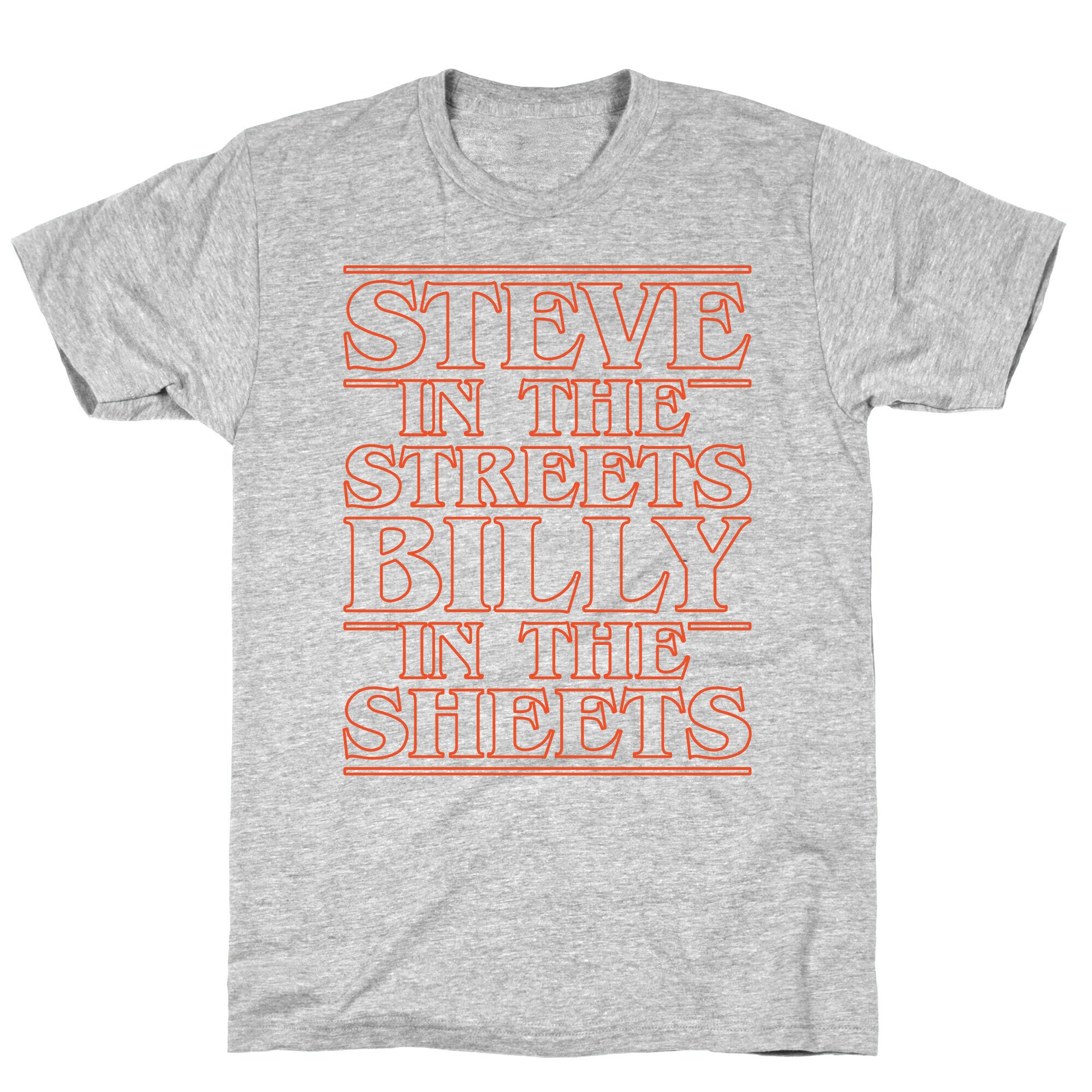 Steve In The Streets Billy In The Sheets Parody White Print T-Shirt