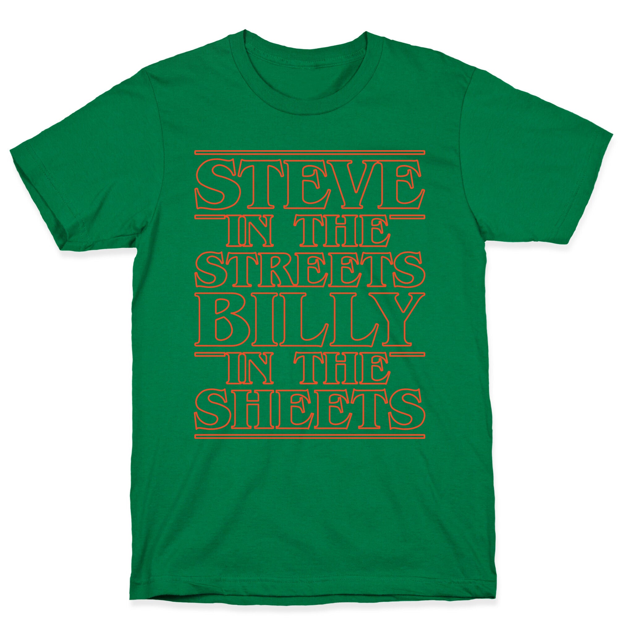 Steve In The Streets Billy In The Sheets Parody White Print T-Shirt