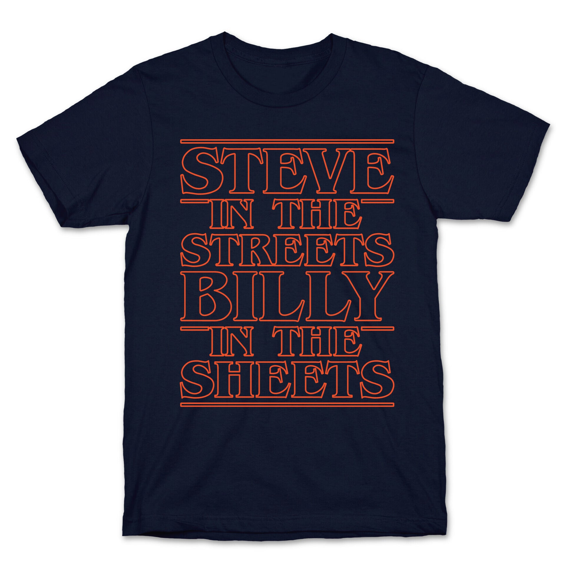 Steve In The Streets Billy In The Sheets Parody White Print T-Shirt
