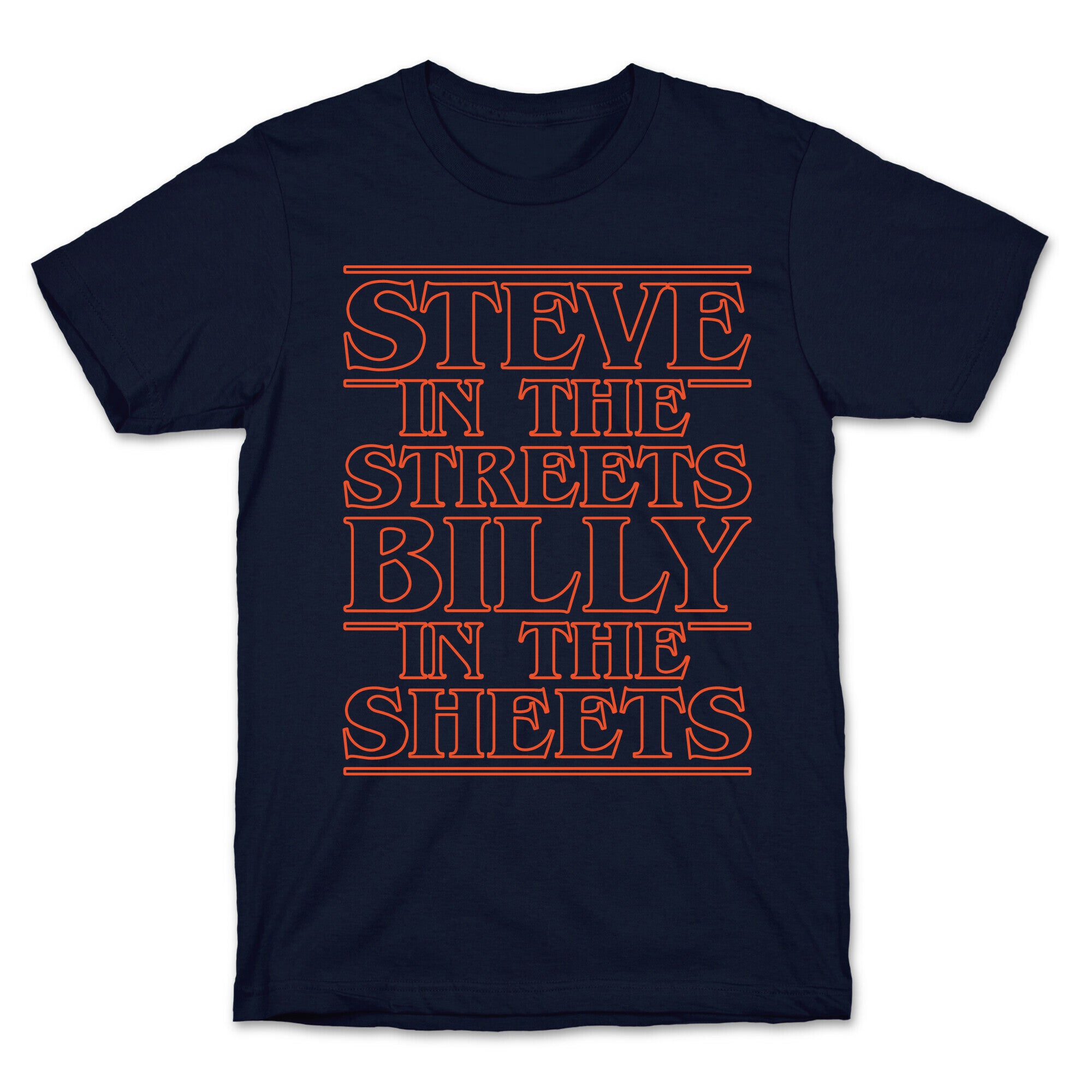 Steve In The Streets Billy In The Sheets Parody White Print T-Shirt