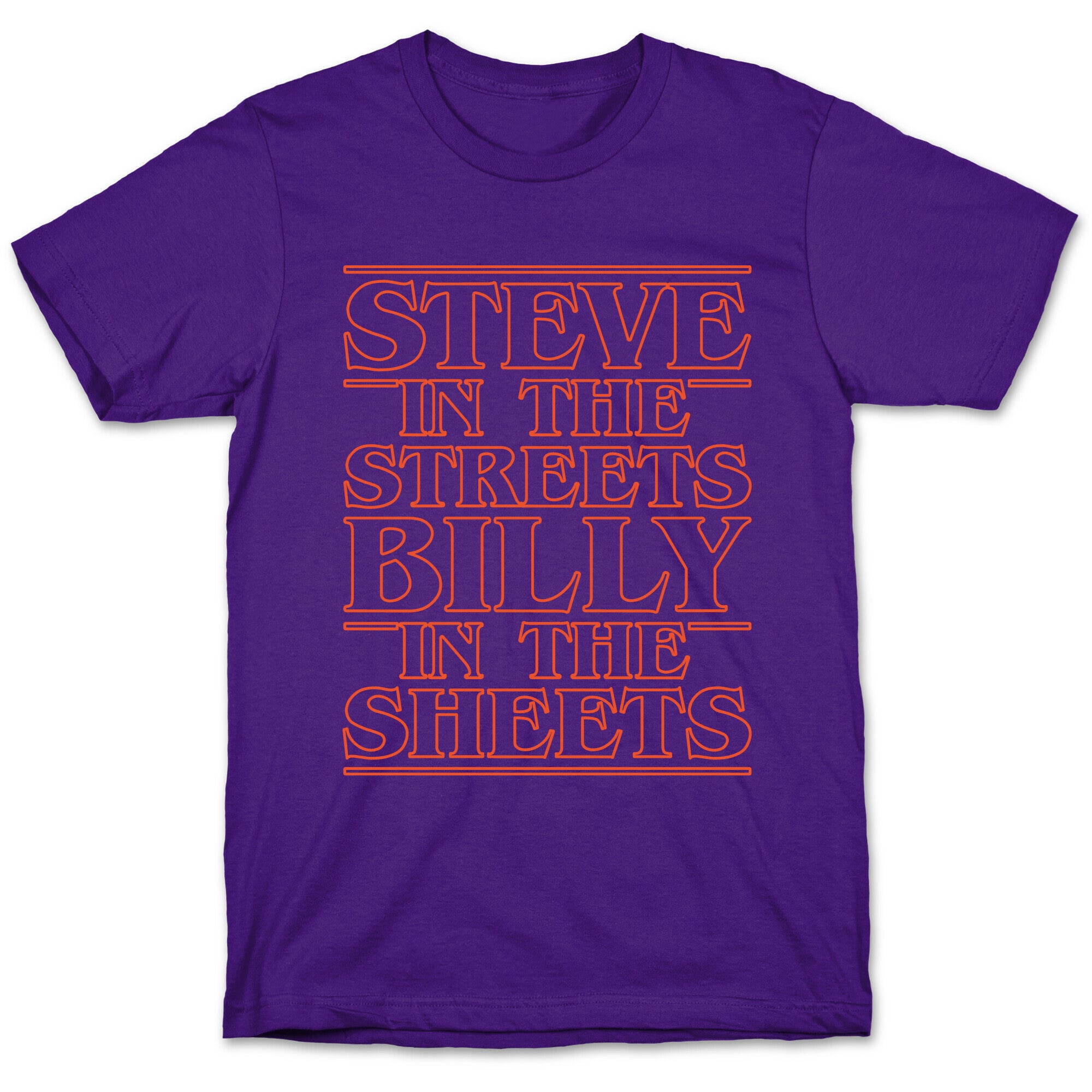 Steve In The Streets Billy In The Sheets Parody White Print T-Shirt
