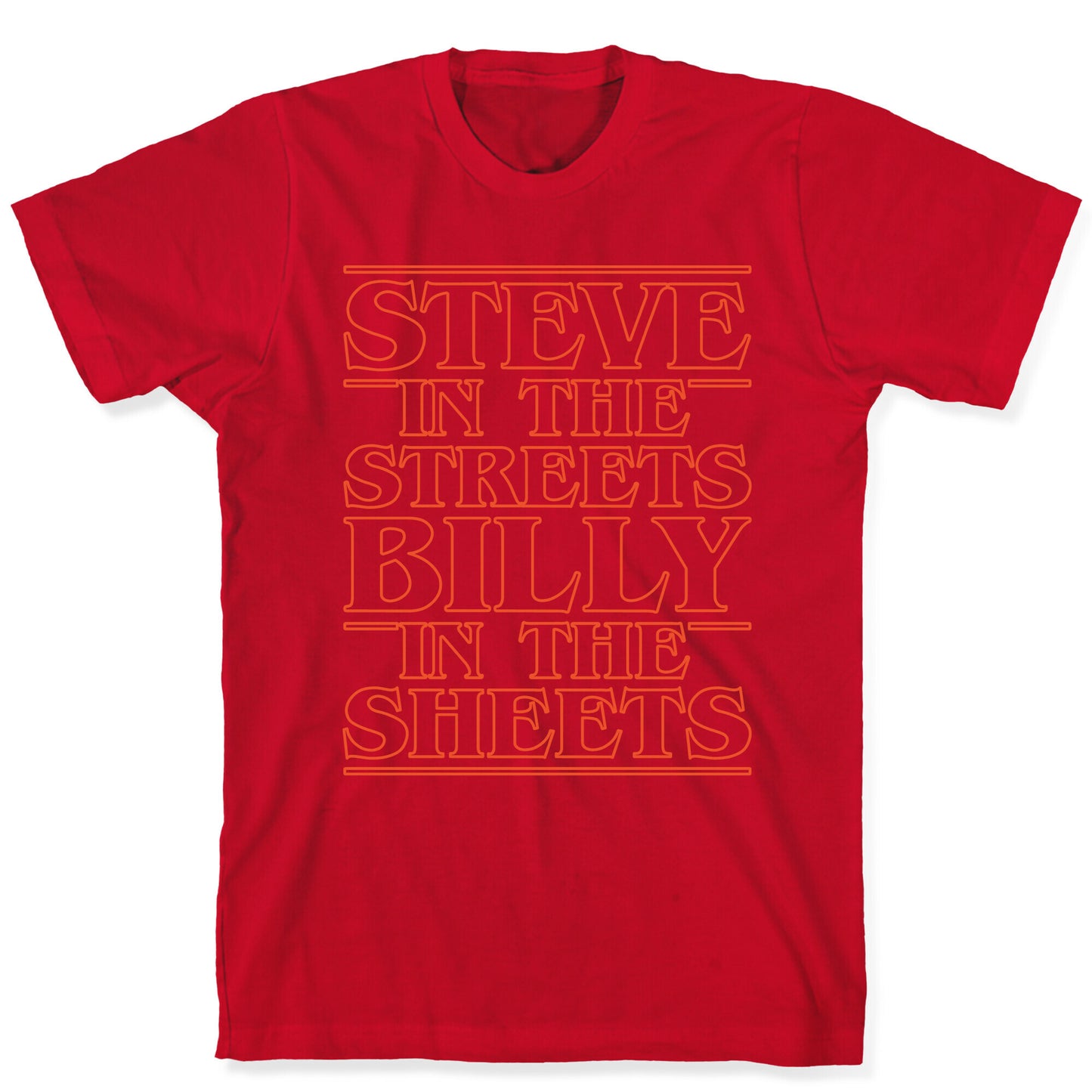 Steve In The Streets Billy In The Sheets Parody White Print T-Shirt