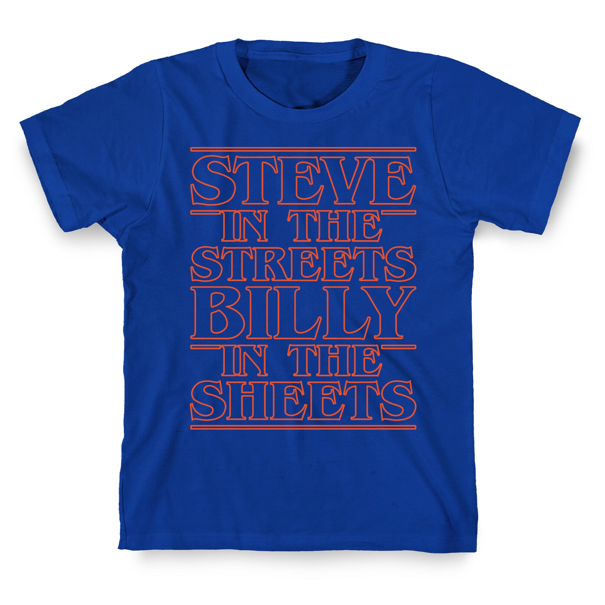 Steve In The Streets Billy In The Sheets Parody White Print T-Shirt