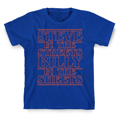 Steve In The Streets Billy In The Sheets Parody White Print T-Shirt