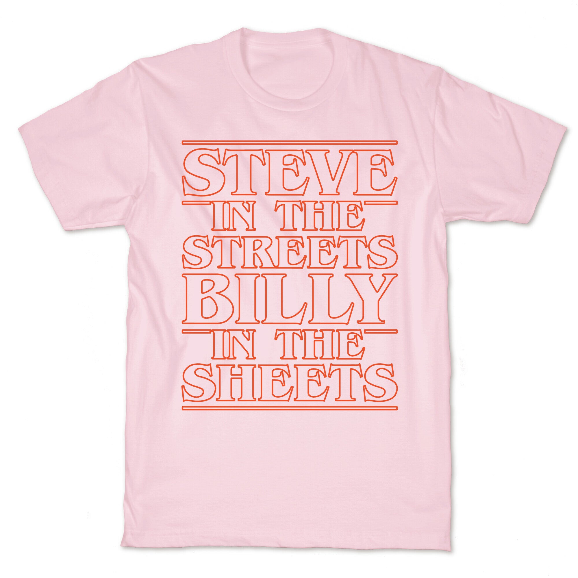 Steve In The Streets Billy In The Sheets Parody White Print T-Shirt