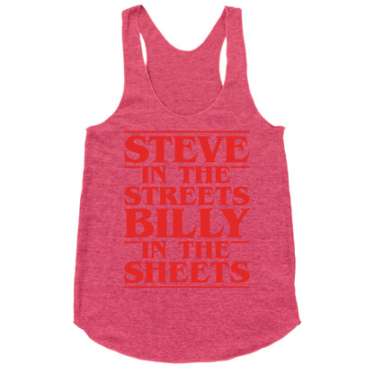 Steve In The Streets Billy In The Sheets Parody Racerback Tank