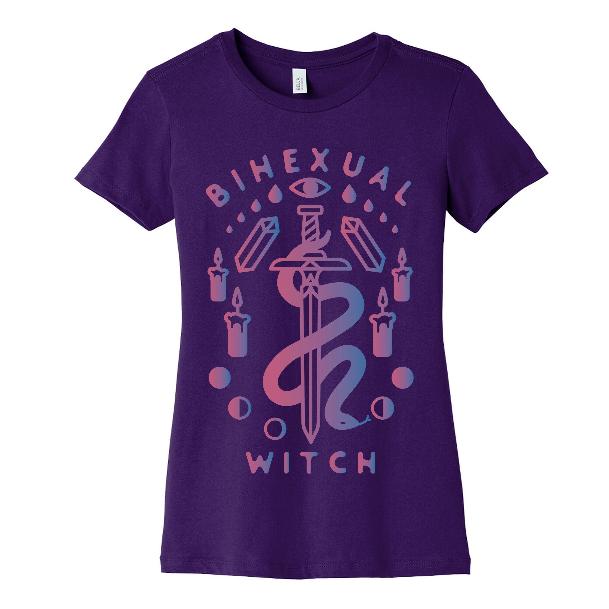 Bihexual Witch Bisexual Pride Colors Women's Cotton Tee