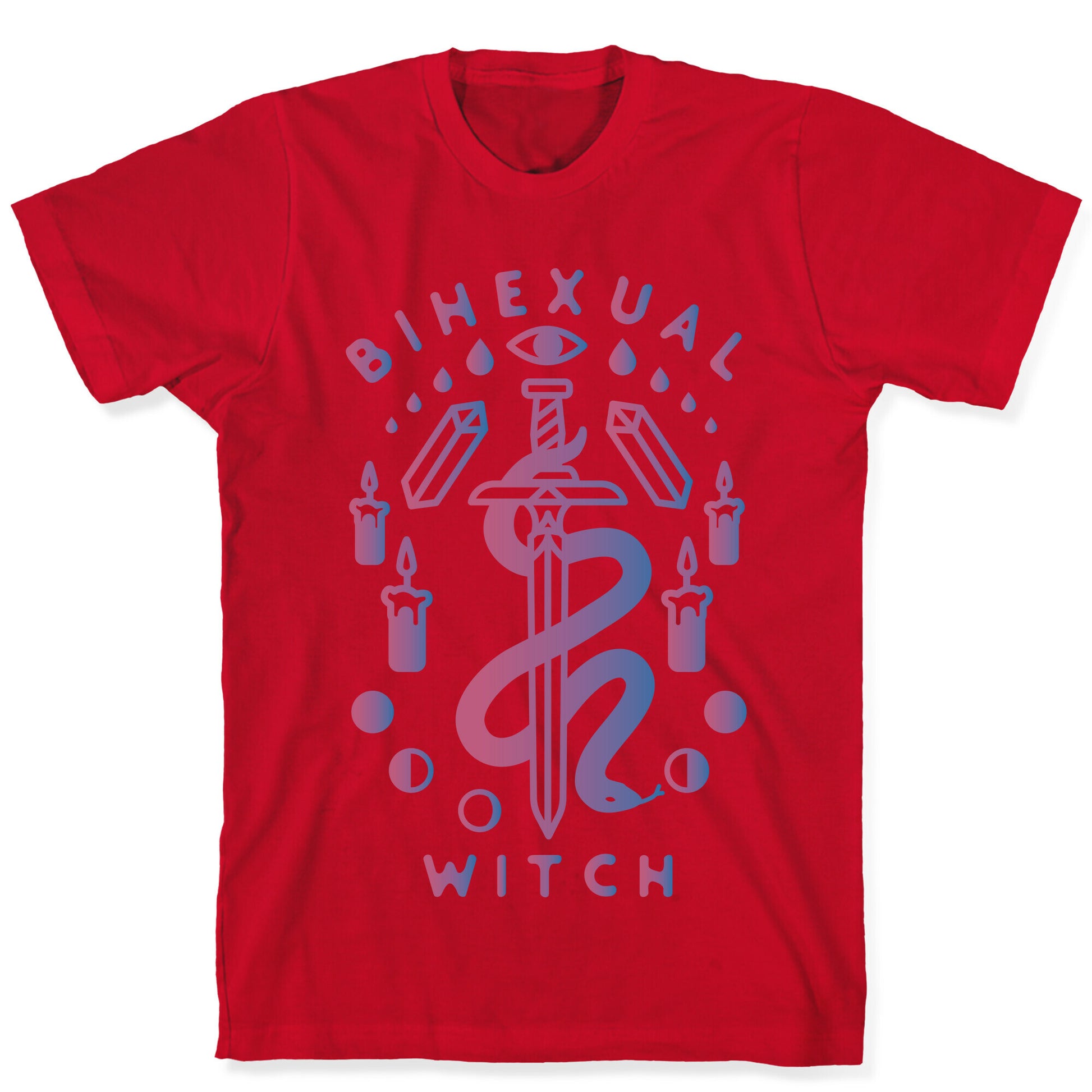 Bihexual Witch Bisexual Pride Colors T-Shirt