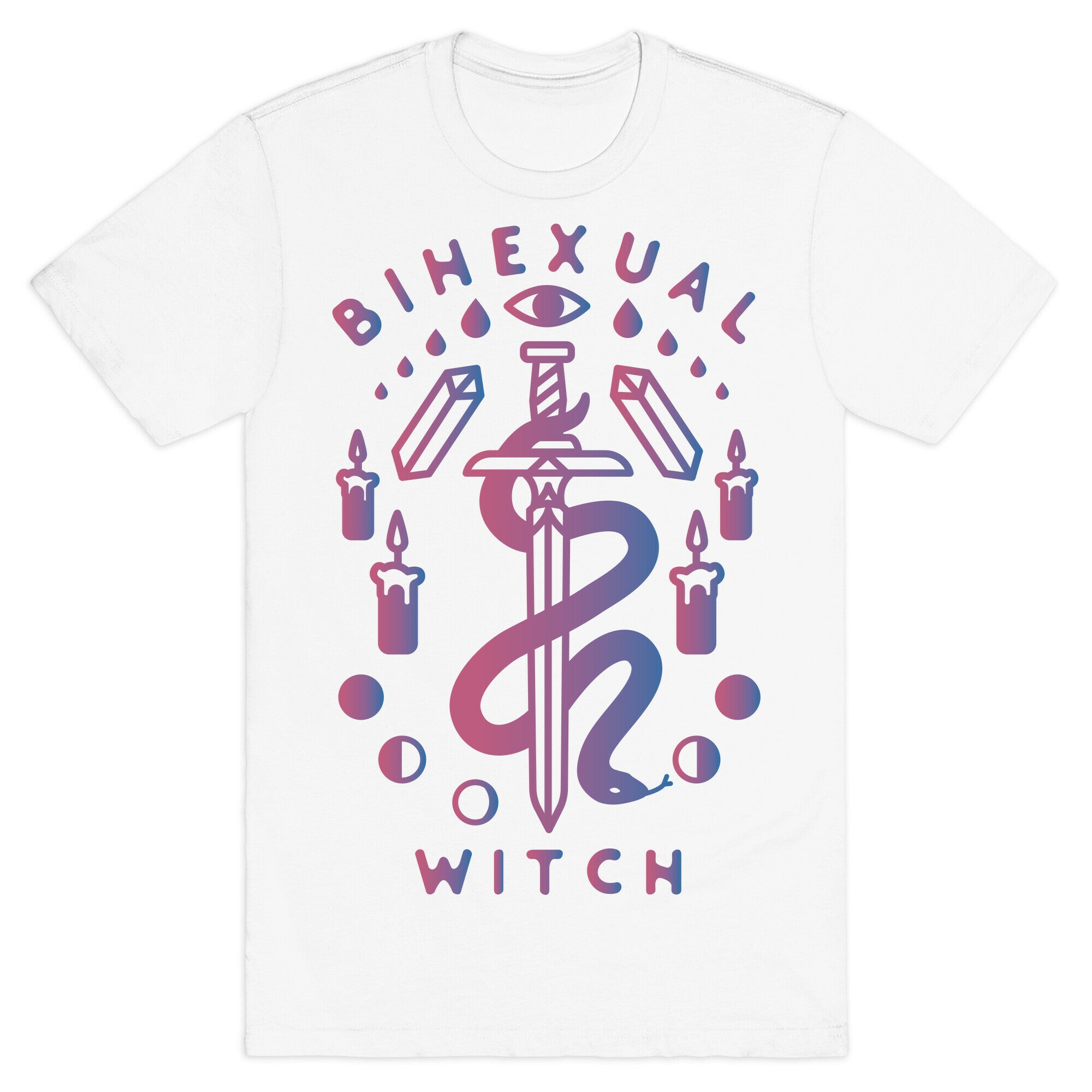 Bihexual Witch Bisexual Pride Colors T-Shirt