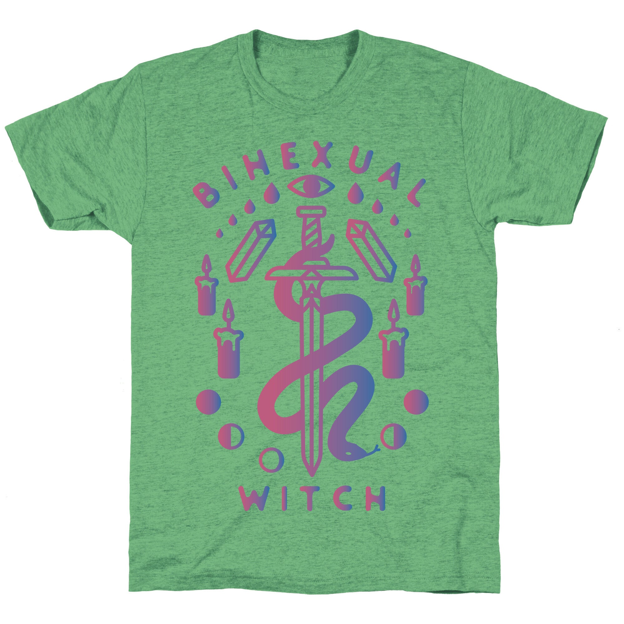 Bihexual Witch Bisexual Pride Colors Unisex Triblend Tee