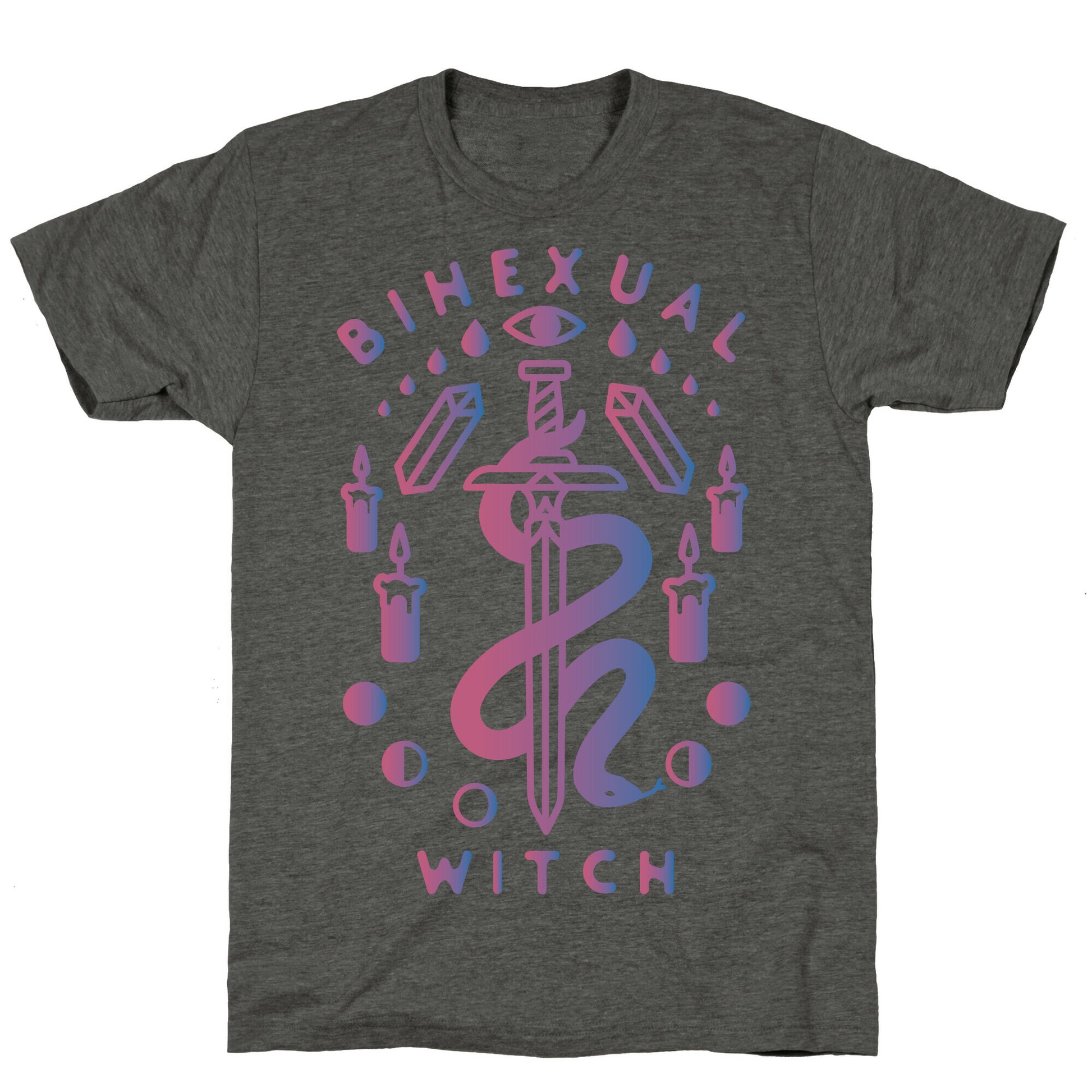 Bihexual Witch Bisexual Pride Colors Unisex Triblend Tee