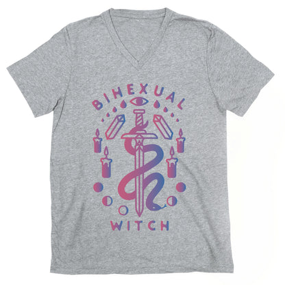 Bihexual Witch Bisexual Pride Colors V-Neck