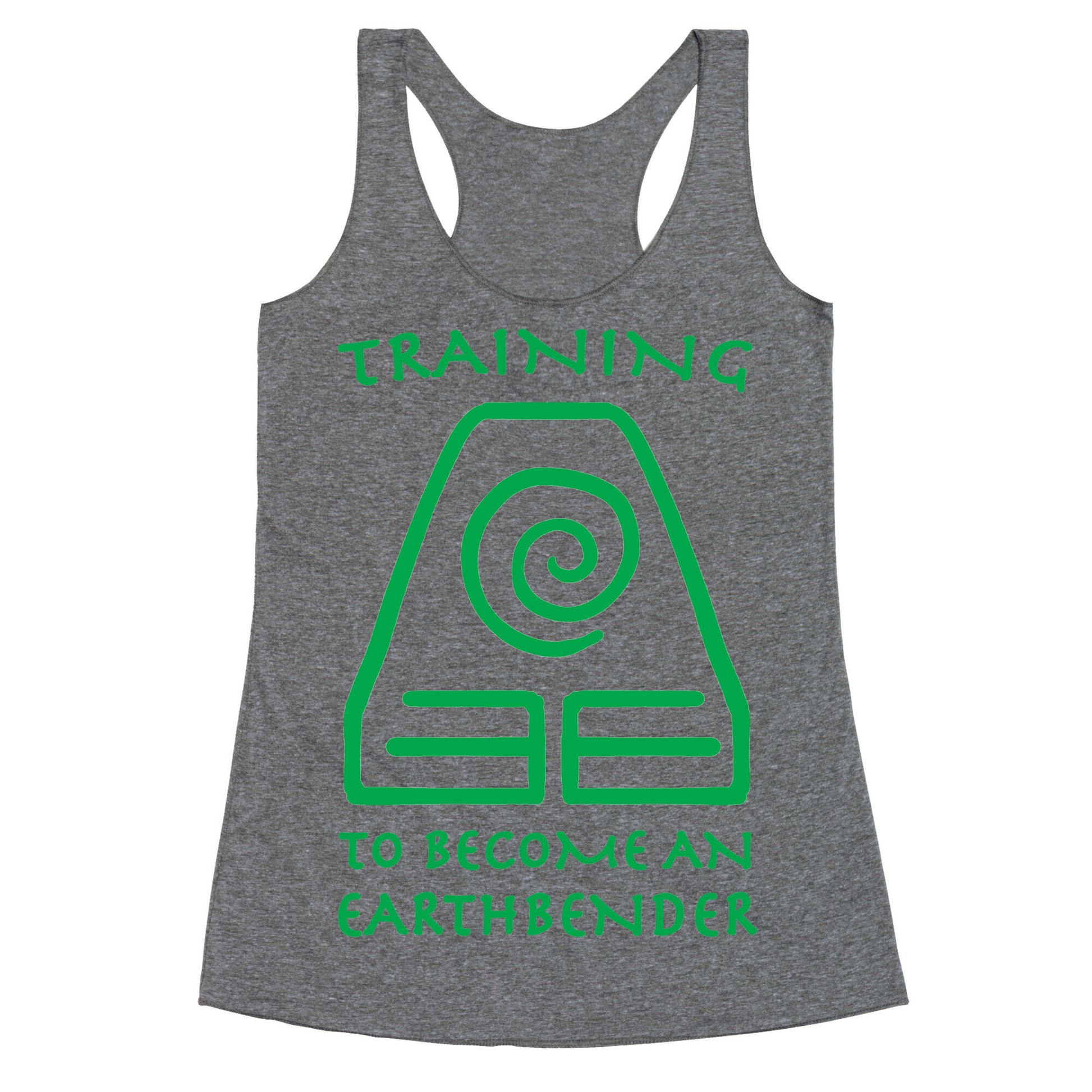 Training to Become An Earthbender Racerback Tank