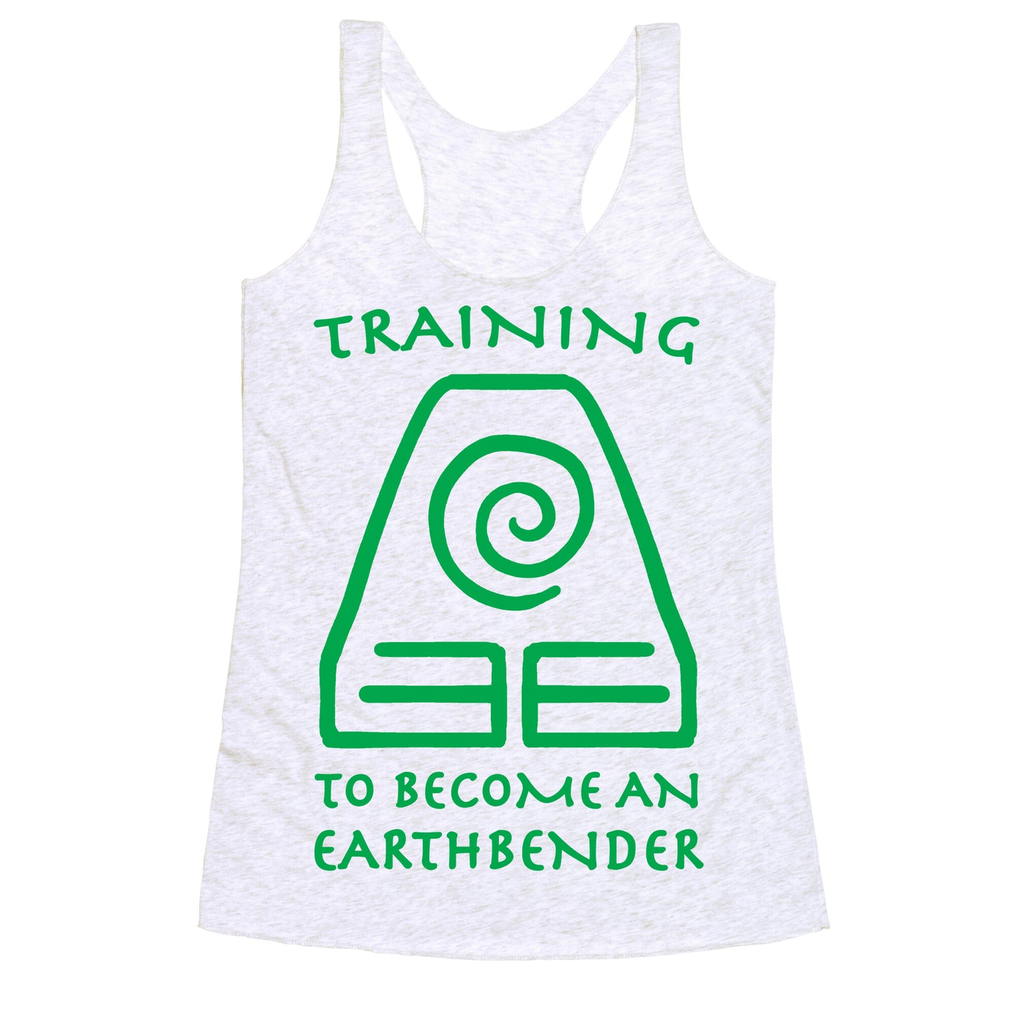 Training to Become An Earthbender Racerback Tank